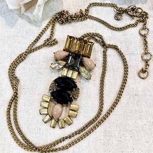 J.Crew Brass Tone Necklace and Pendant